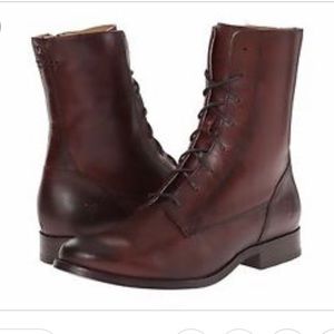 Frye 5.5 Melissa lace up short redwood